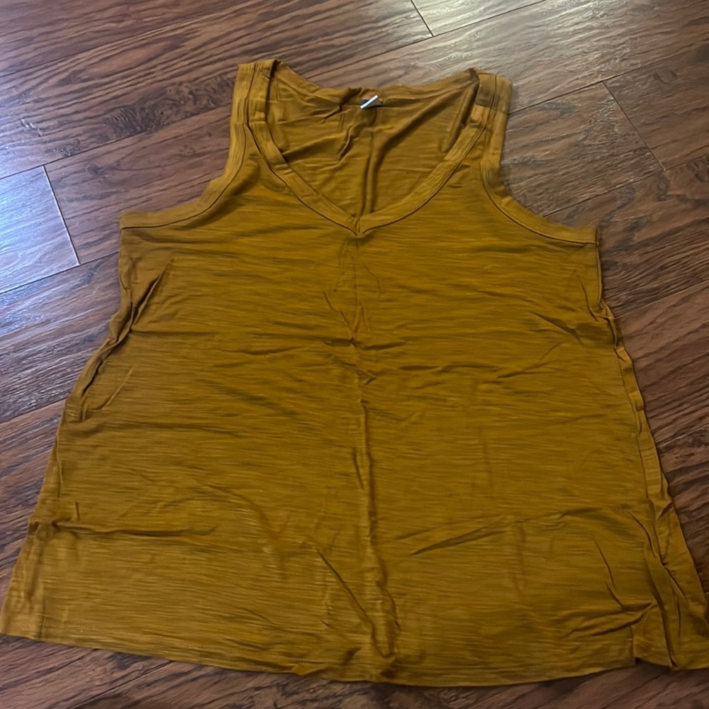 Old Navy Luxe Mustard Sleeveless Tank